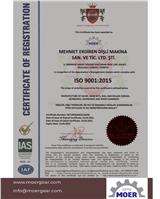 Quality Certificate; ISO 9001:2015